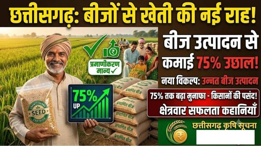 Chhattisgarh Seed Production Farming : छत्तीसगढ़ के किसानों ने बदली खेती की राह, बीज उत्पादन से कमाई में 75% तक का उछाल