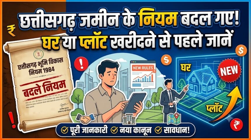 Chhattisgarh Land Development Rules : बदले जमीन के नियम, घर या प्लॉट खरीदने से पहले जरूर जानें ये बातें