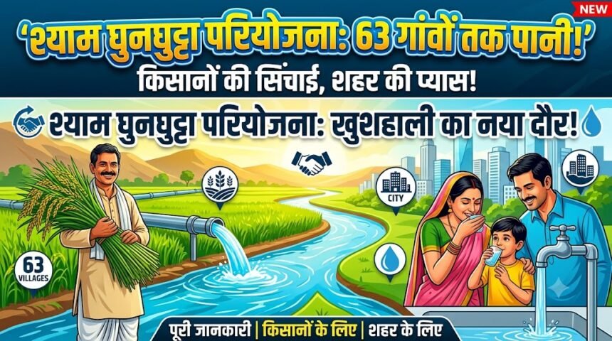 Shyam Ghungutta Project : 63 गांवों के खेतों तक पहुंच रहा पानी, किसानों की सिंचाई के साथ शहर की प्यास भी बुझा रही श्याम घुनघुट्टा परियोजना