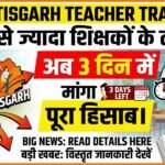 Chhattisgarh Teacher Transfer : 1000 से ज्यादा शिक्षकों के तबादले, अब 3 दिन में मांगा पूरा हिसाब