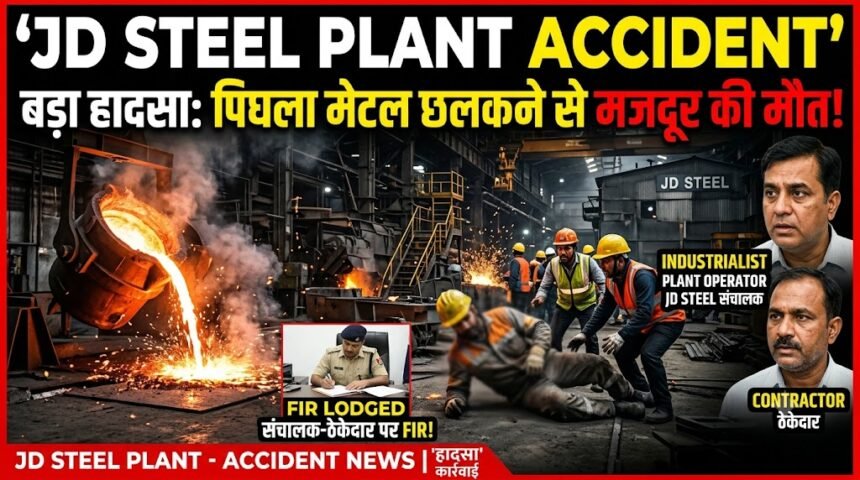 JD Steel Plant Accident : पिघला मेटल छलकने से मजदूर की मौत, प्लांट संचालक और ठेकेदार पर FIR