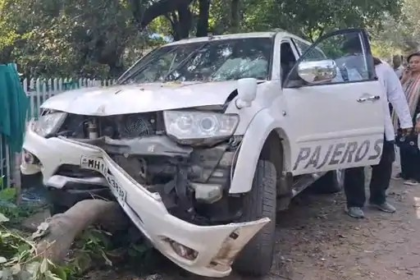 Bilaspur Car Accident : बिलासपुर में कार चालक को आया चक्कर, पेड़ से टकराई कार